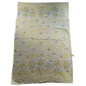 Vintage Dundee Flannel Receiving Blanket Sleeping Baby Bunnies Design Cotton